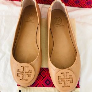 Tory Burch MINNIE TRAVEL BALLET FLAT, LEATHER